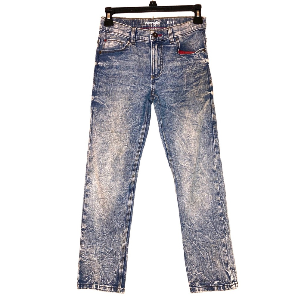 Kids Wrangler Acid Wash Slim Fit Jeans